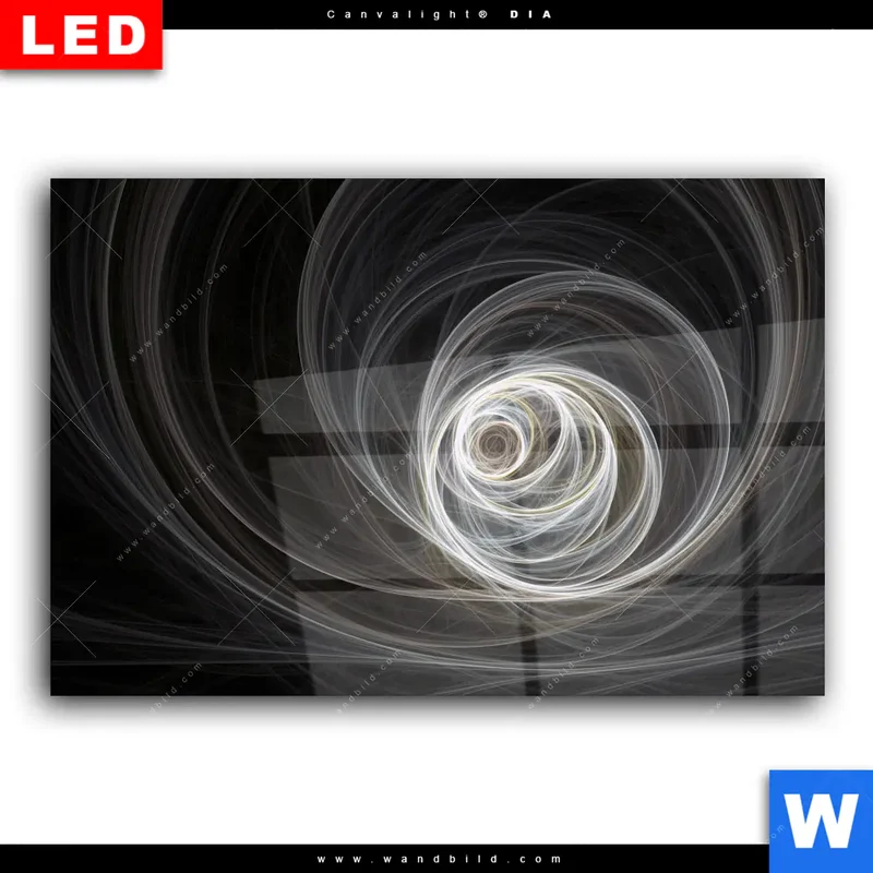 Wechselmotiv Acrylglas Canvalight® DIA | Lichtmalerei - Tanz der Linien | Querformat