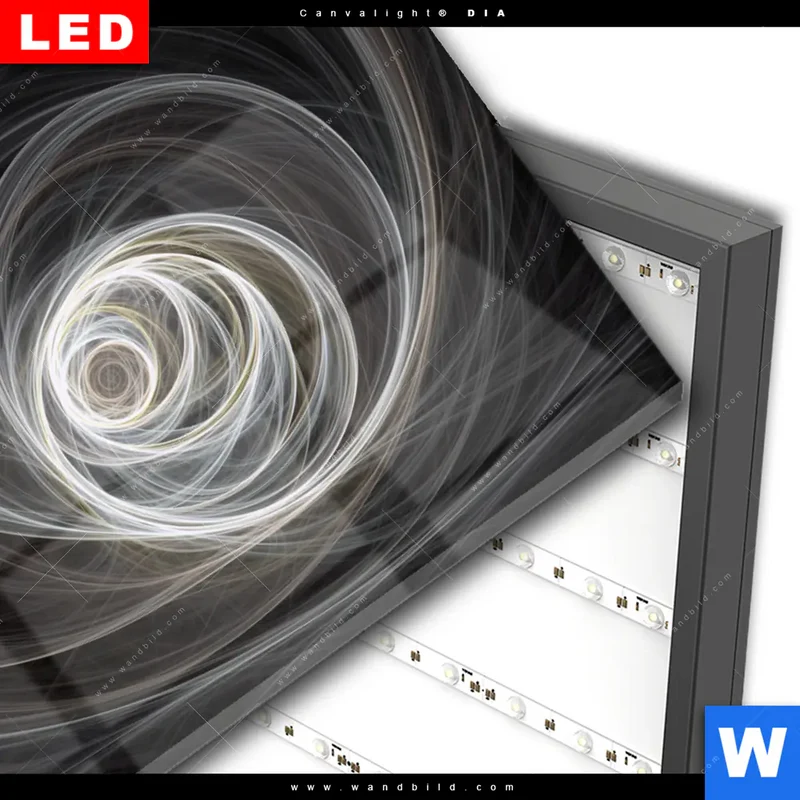 Wechselmotiv Acrylglas Canvalight® DIA | Lichtmalerei - Tanz der Linien | Querformat