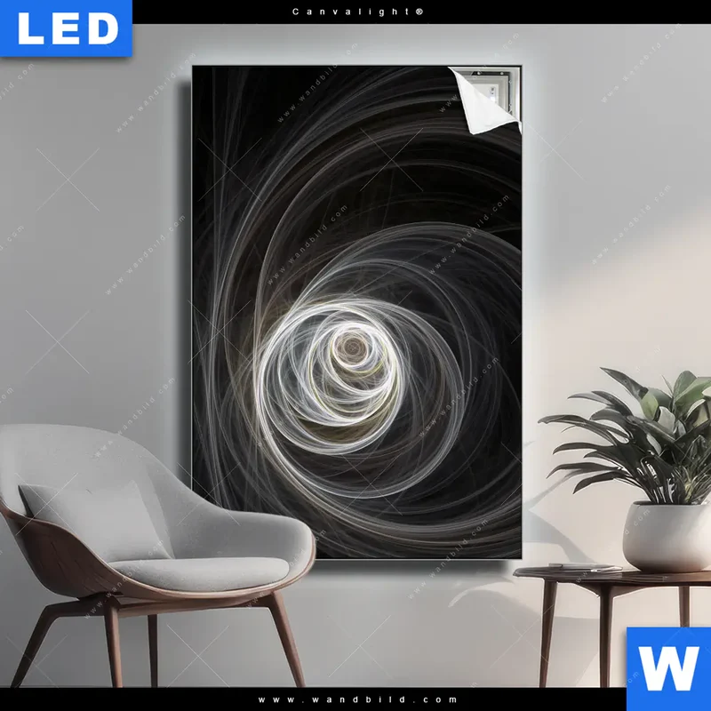 Canvalight® Leuchtbild | Lichtmalerei - Tanz der Linien | Hochformat