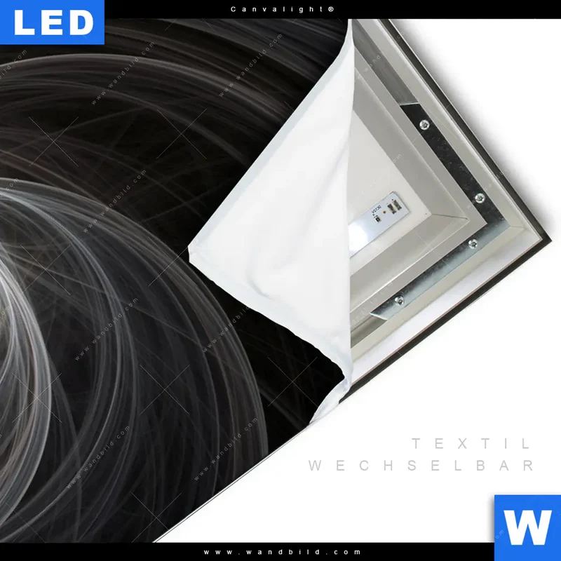 Canvalight® Leuchtbild | Lichtmalerei - Tanz der Linien | Hochformat