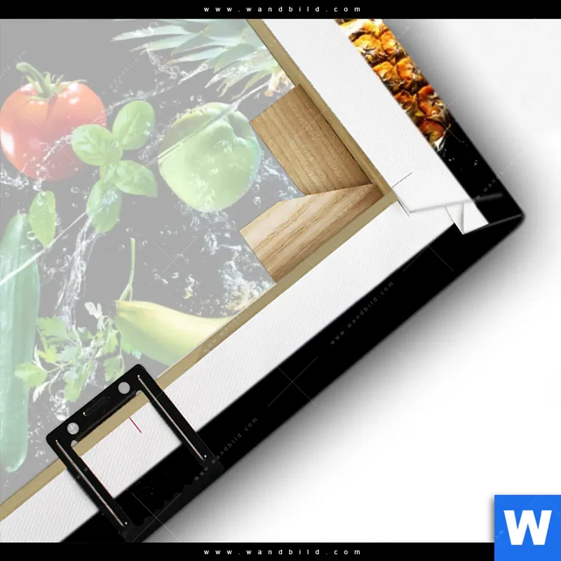 Leinwandbild | Obst & Gemüse - Splash-Moment | Quadrat