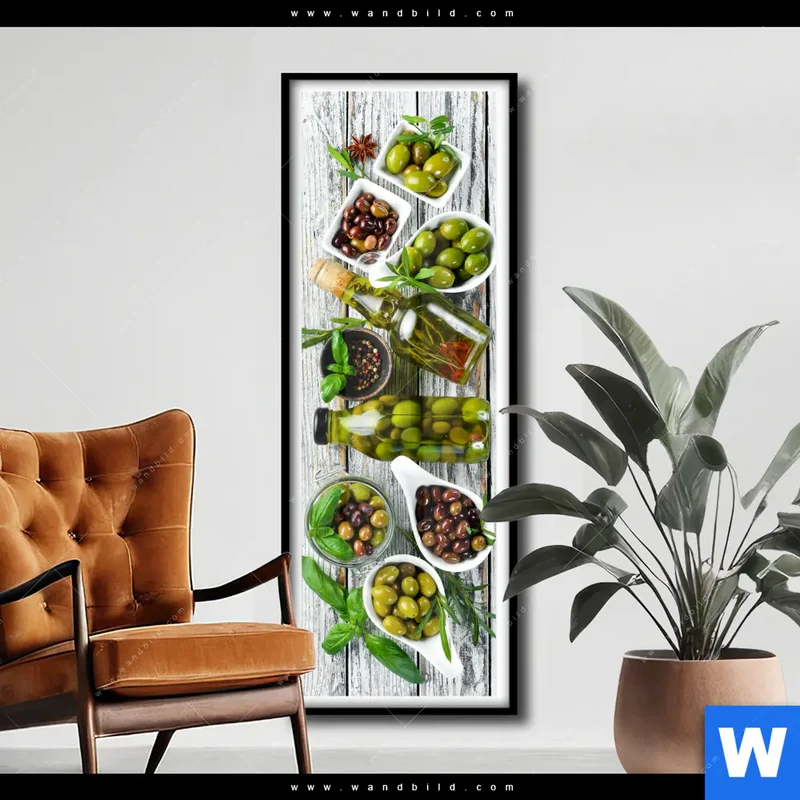 Poster | Mediterrane Olivenvielfalt | Schmal