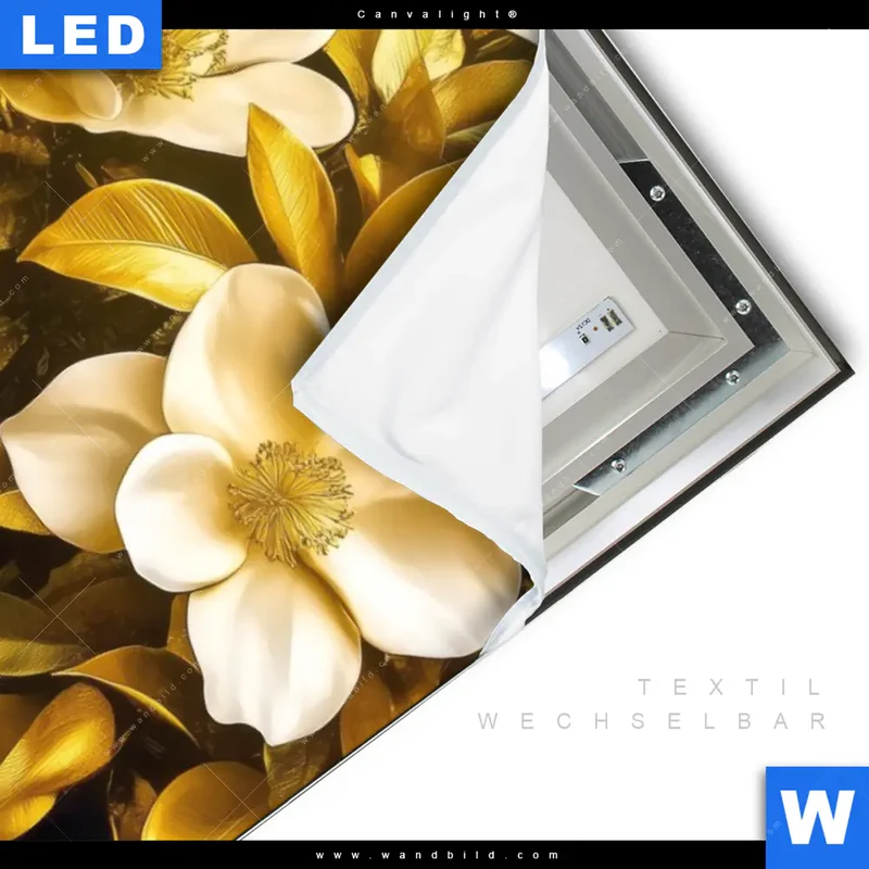 Canvalight® Leuchtbild | Blütenbaum im Luxusdesign | Hochformat
