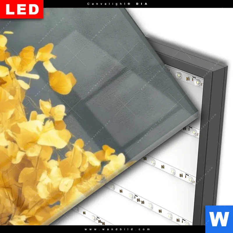 Wechselmotiv Acrylglas Canvalight® DIA | Goldener Lebensbaum | Schmal