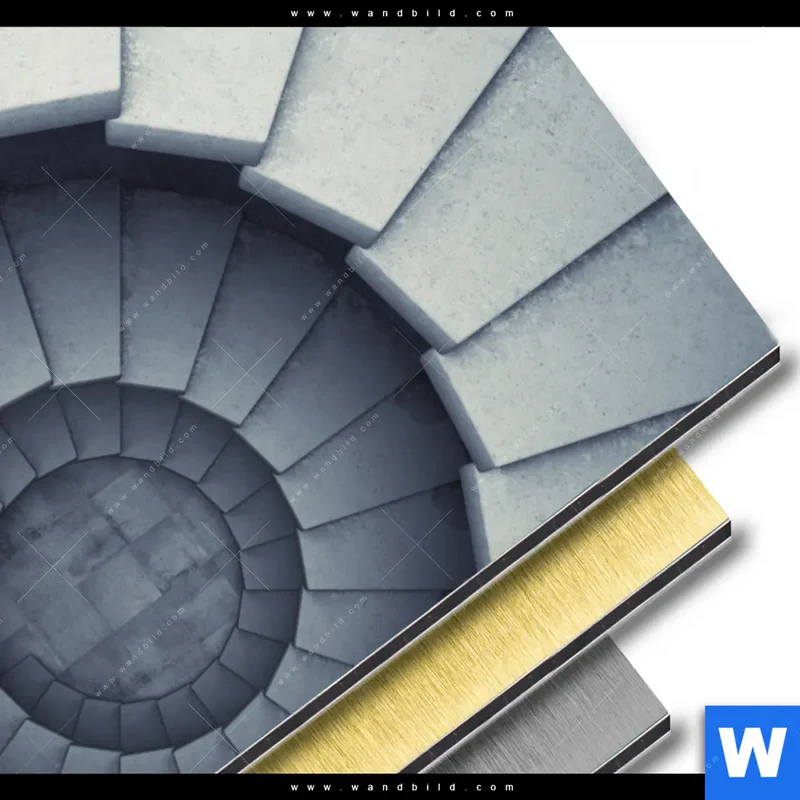 Aluminiumbild gebürstet | Stufen der Unendlichkeit | Querformat