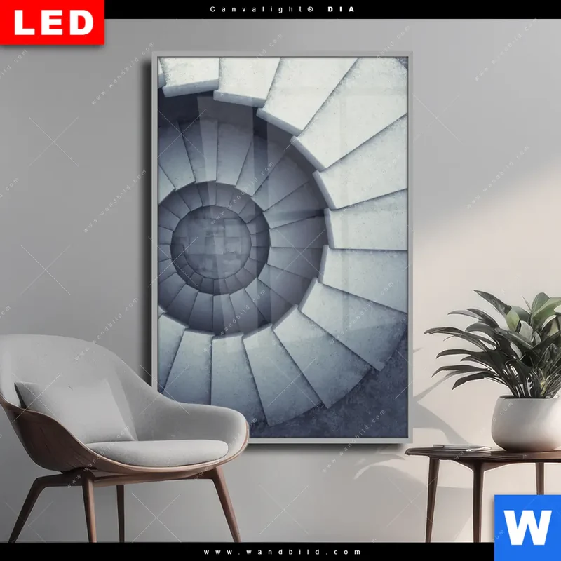 Wechselmotiv Acrylglas Canvalight® DIA | Stufen der Unendlichkeit | Hochformat