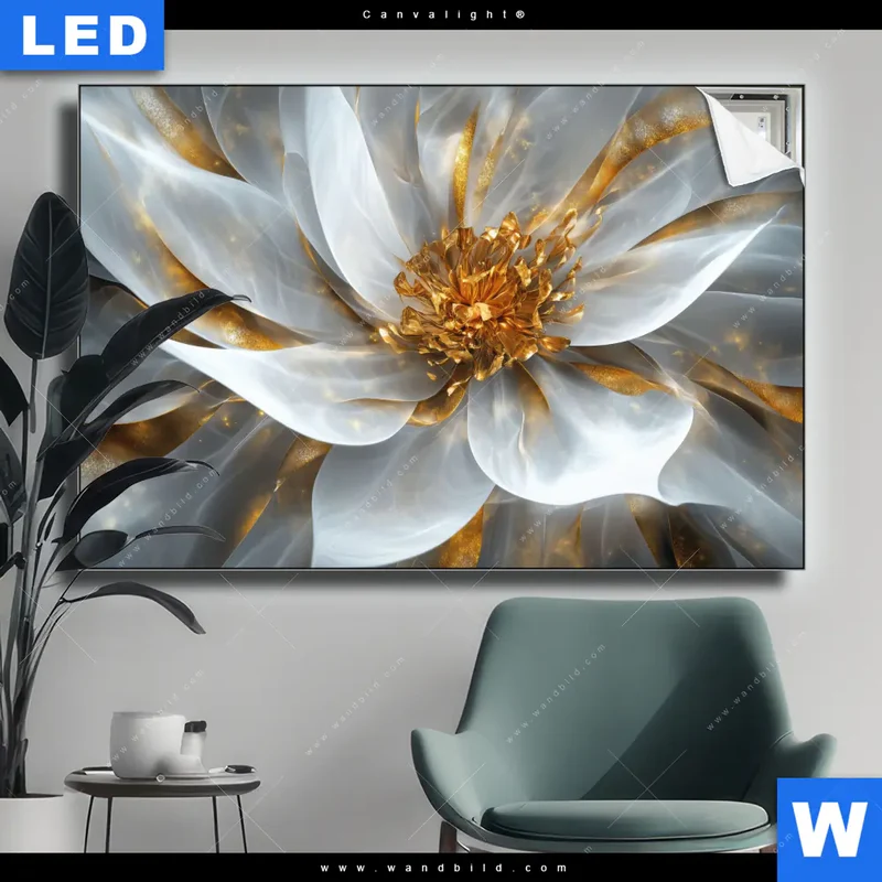 Canvalight® Leuchtbild | Zarte Luxusblüte | Querformat