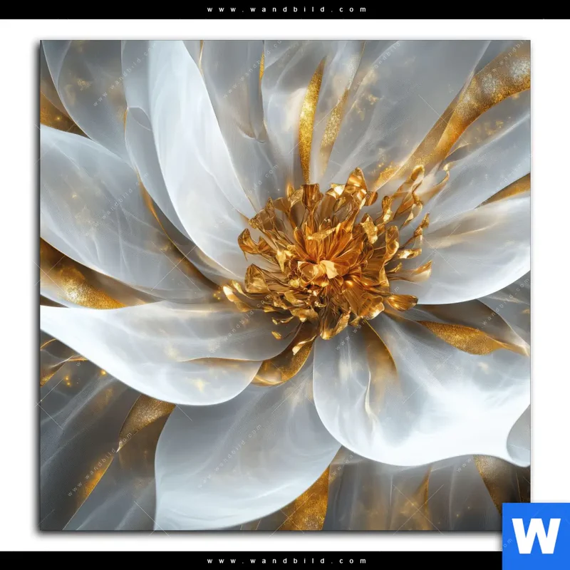 Alu-Dibond Bild | Zarte Luxusblüte | Quadrat