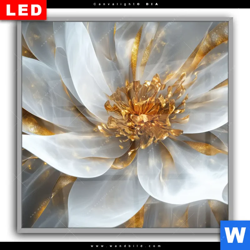 Leuchtbild Acrylglas Canvalight® DIA | Zarte Luxusblüte | Quadrat