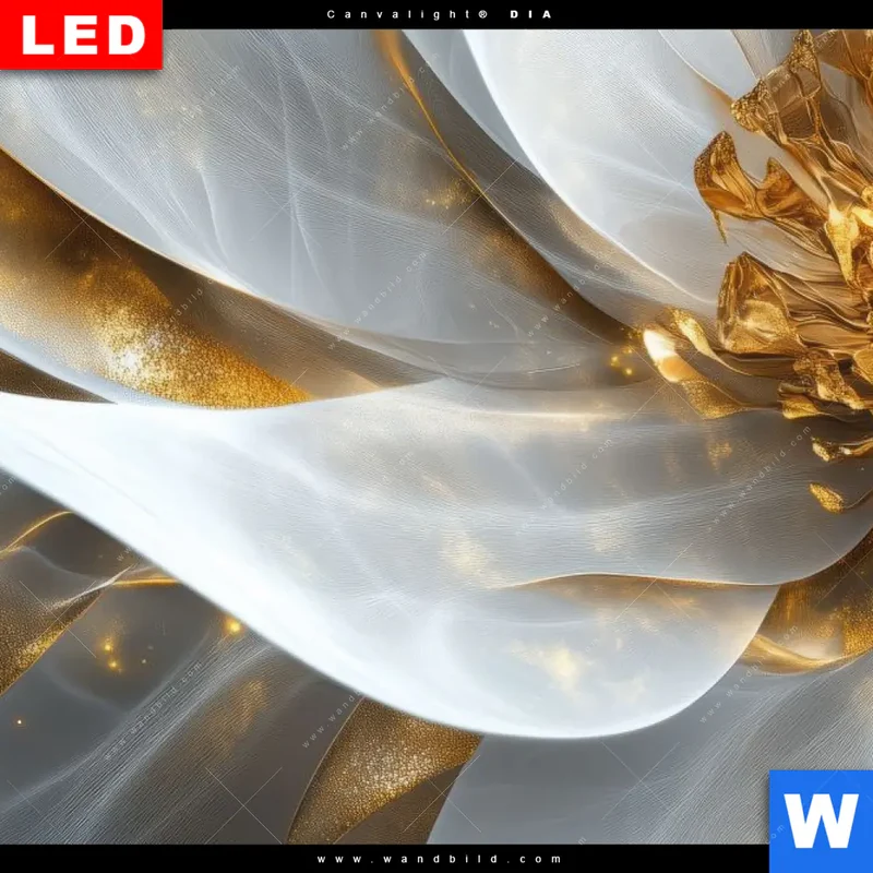 Leuchtbild Acrylglas Canvalight® DIA | Zarte Luxusblüte | Quadrat