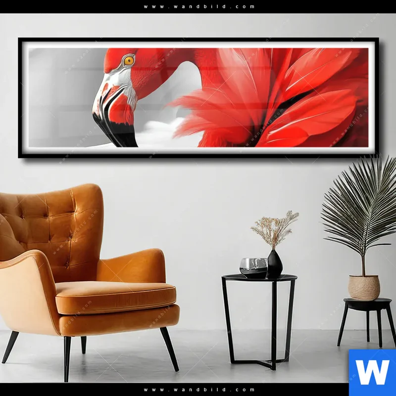 Poster | Roter Flamingo | Panorama