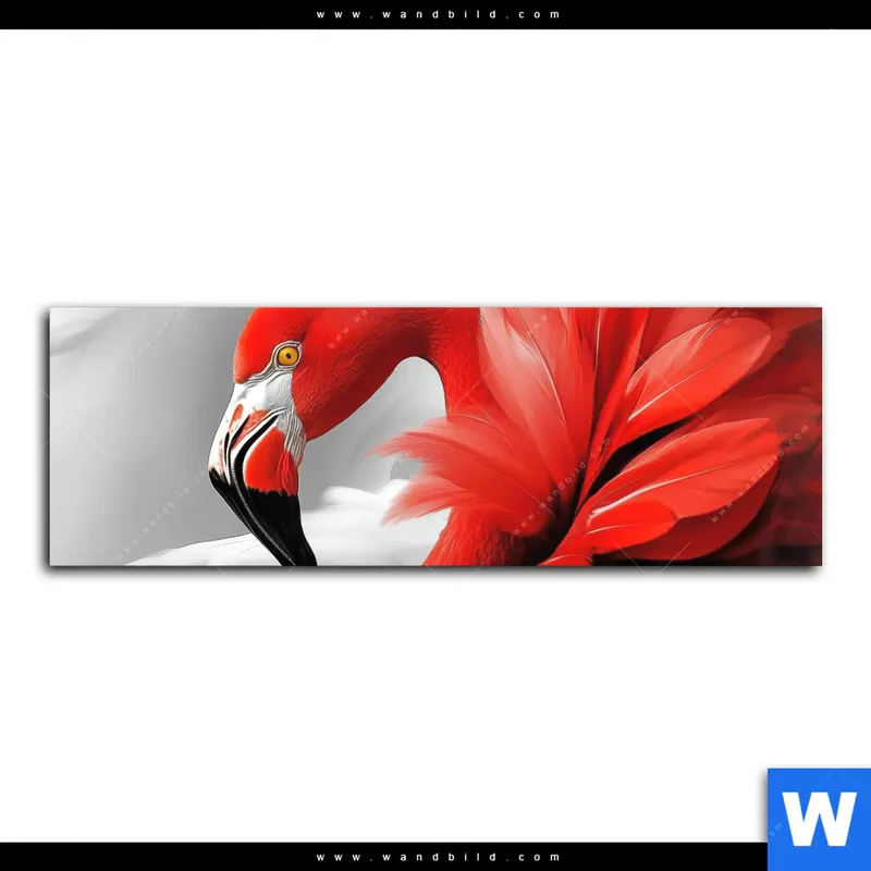 Poster | Roter Flamingo | Panorama