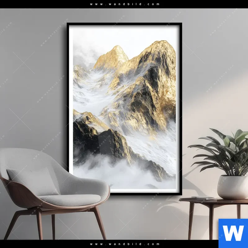 Poster | Stille der goldenen Berge | Hochformat