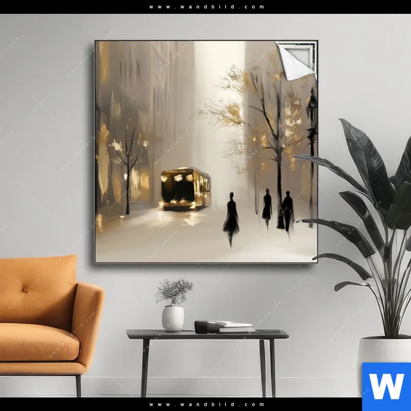 Spannbild | Goldene Stille der Großstadt | Quadrat