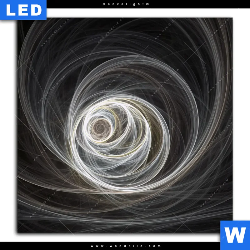 Canvalight® Leuchtbild | Lichtmalerei - Tanz der Linien | Quadrat