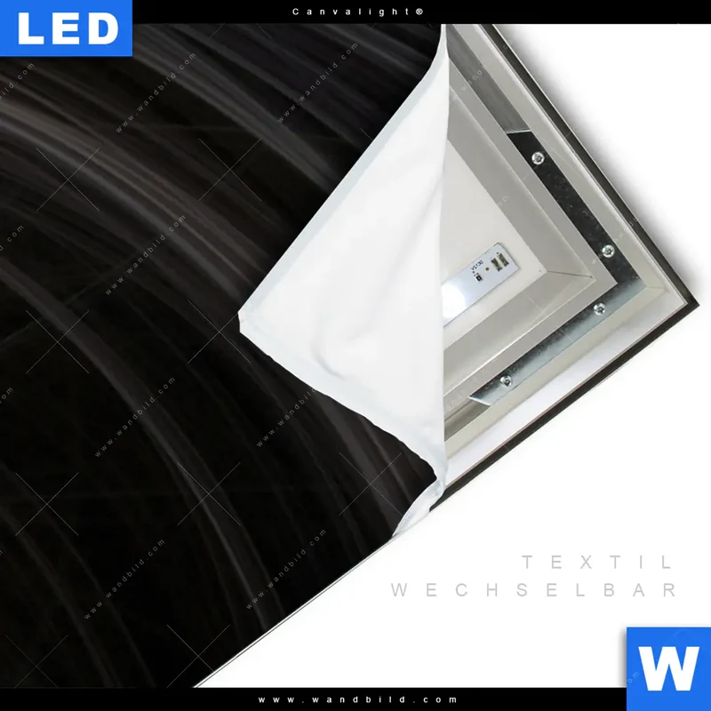 Canvalight® Leuchtbild | Lichtmalerei - Tanz der Linien | Schmal