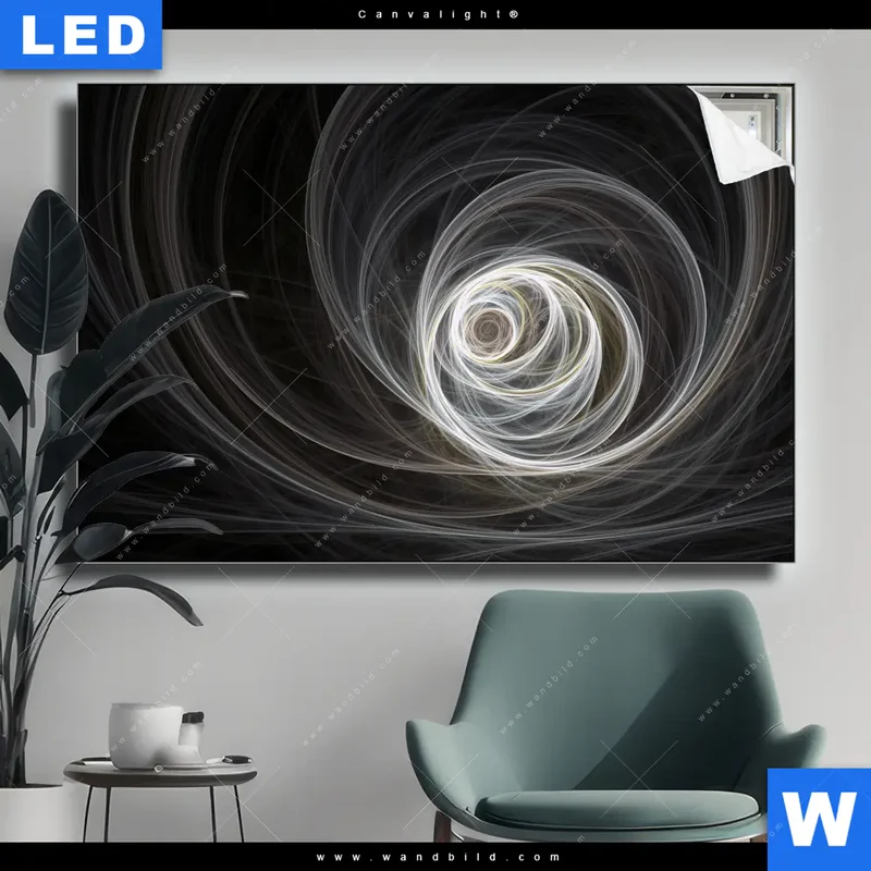 Canvalight® Leuchtbild | Lichtmalerei - Tanz der Linien | Querformat