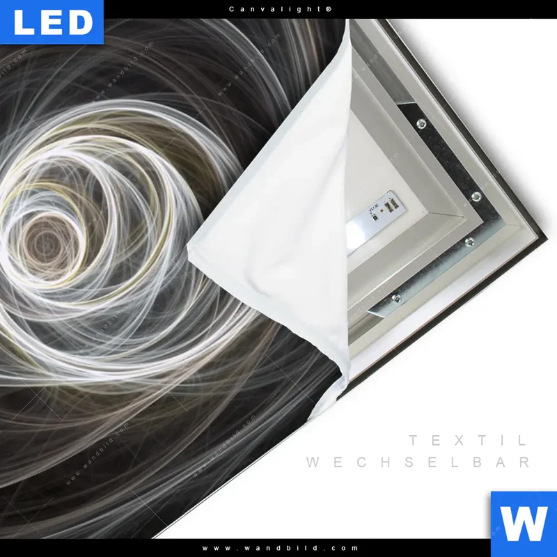 Canvalight® Leuchtbild | Lichtmalerei - Tanz der Linien | Querformat