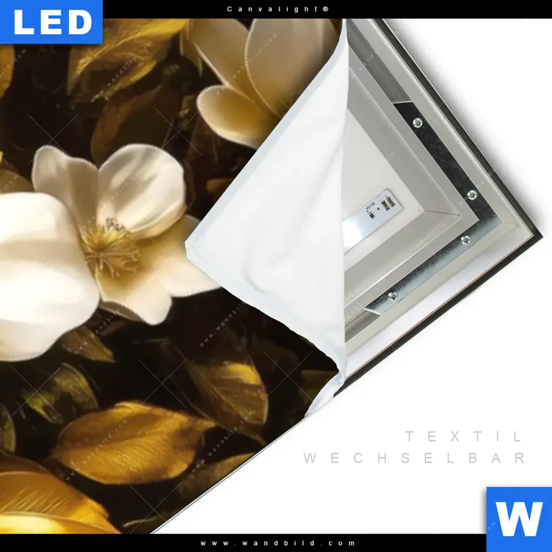 Canvalight® Leuchtbild | Blütenbaum im Luxusdesign | Panorama