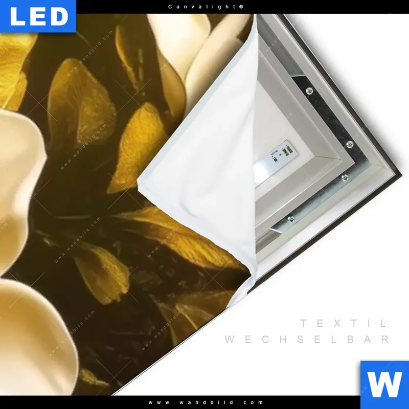 Canvalight® Leuchtbild | Blütenbaum im Luxusdesign | Schmal