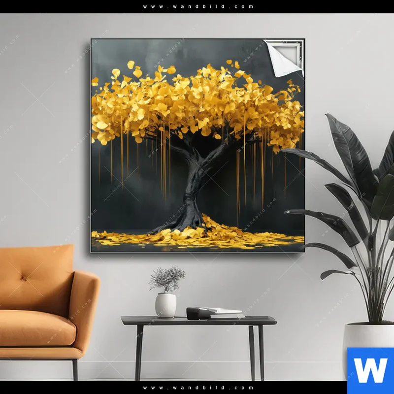 Spannbild | Goldener Lebensbaum | Quadrat