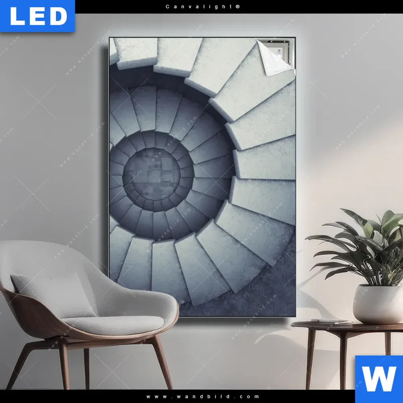 Canvalight® Leuchtbild | Stufen der Unendlichkeit | Hochformat
