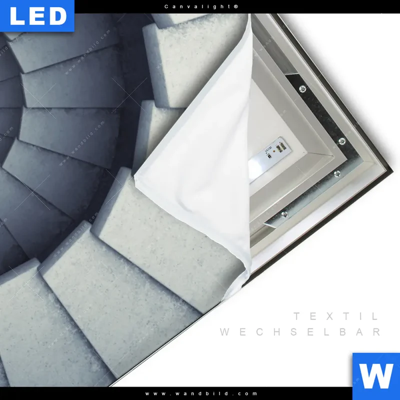 Canvalight® Leuchtbild | Stufen der Unendlichkeit | Hochformat