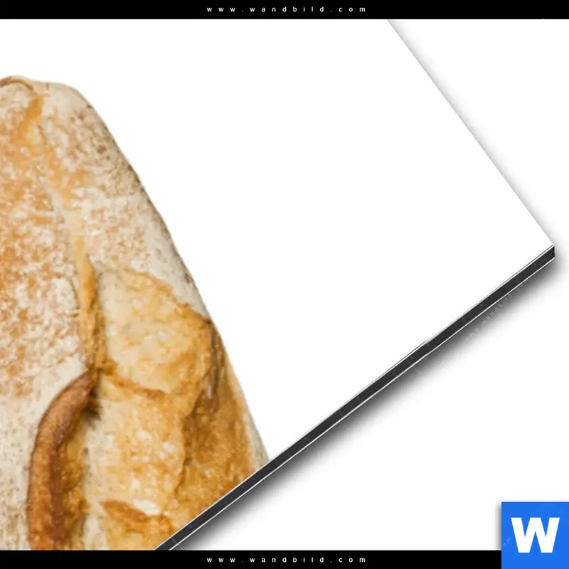 Alu-Dibond Bild | Französischer Bulldoggen-Charme mit Baguette & Wein | Panorama