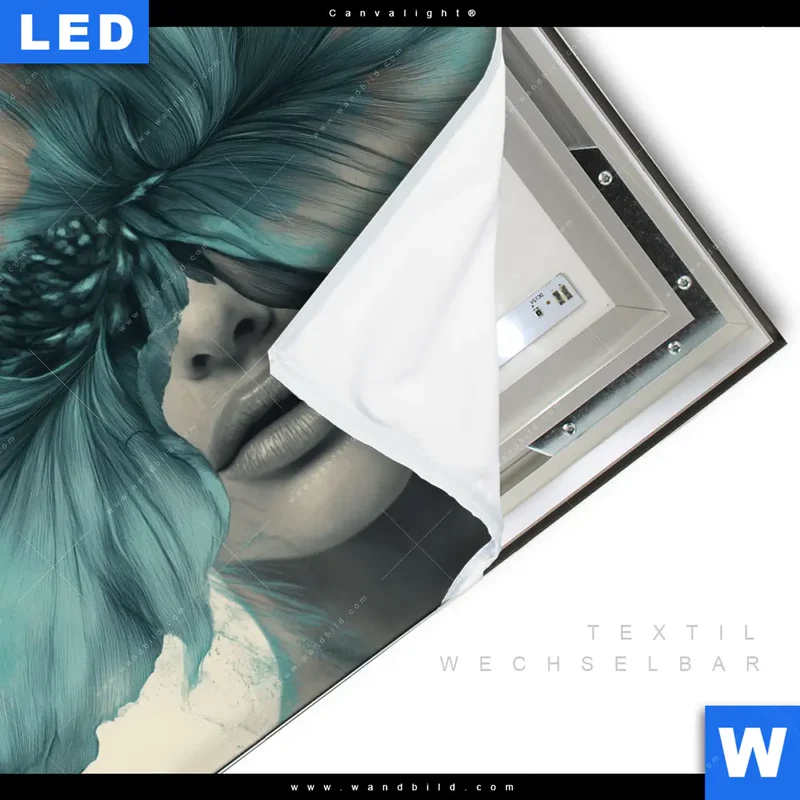 Canvalight® Leuchtbild | Verhüllte Schönheit | Quadrat