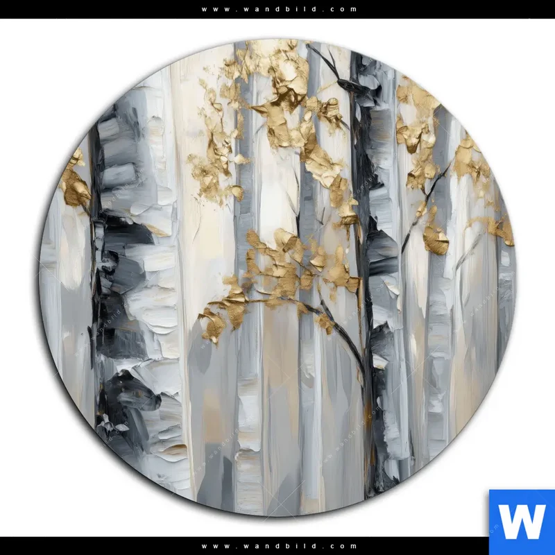 Acrylglasbild | Stille im Wald | Rund
