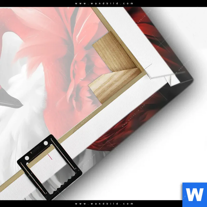 Leinwandbild | Roter Flamingo | Quadrat