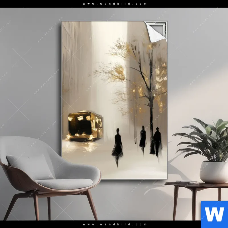 Spannbild | Goldene Stille der Großstadt | Hochformat