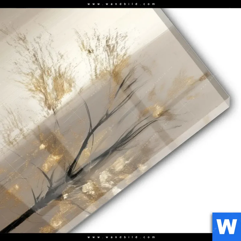 Acrylglasbild | Goldene Stille der Großstadt | Hochformat