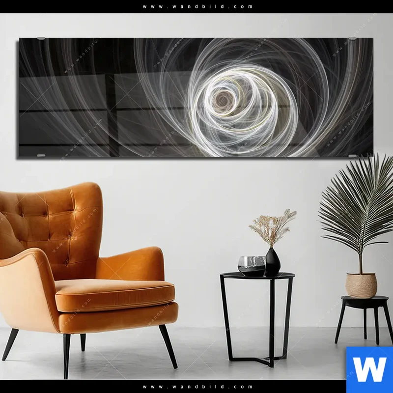 Acrylglasbild | Lichtmalerei - Tanz der Linien | Panorama