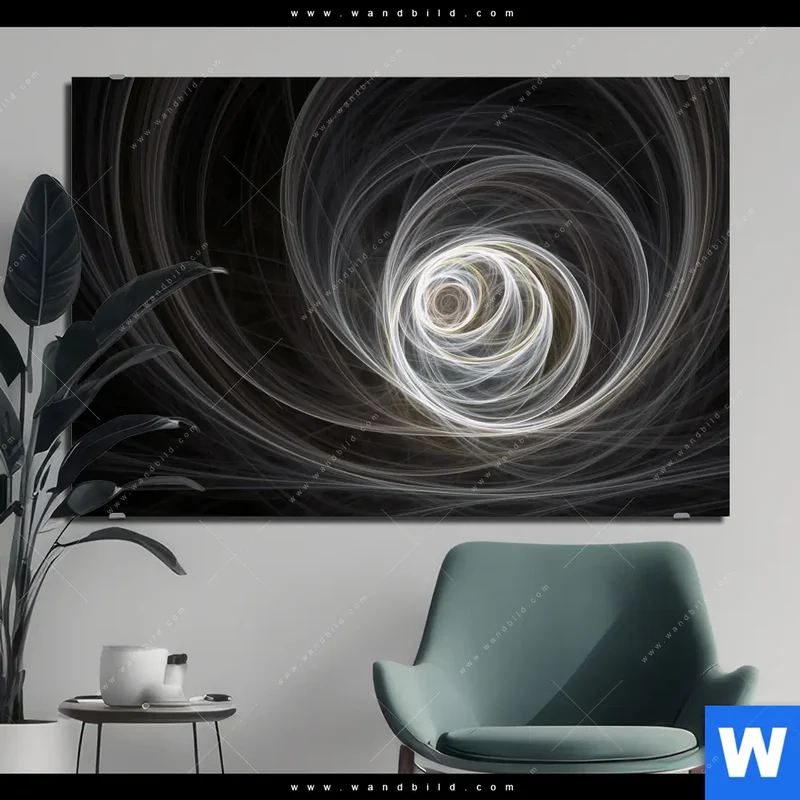 Alu-Dibond Bild | Lichtmalerei - Tanz der Linien | Querformat