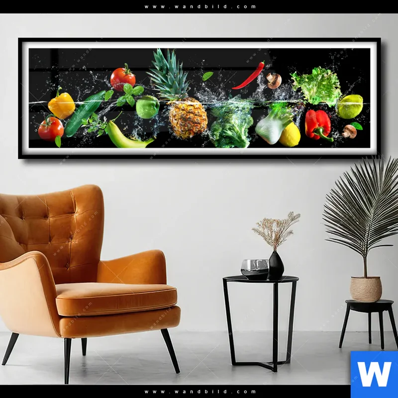 Poster | Obst & Gemüse - Splash-Moment | Panorama