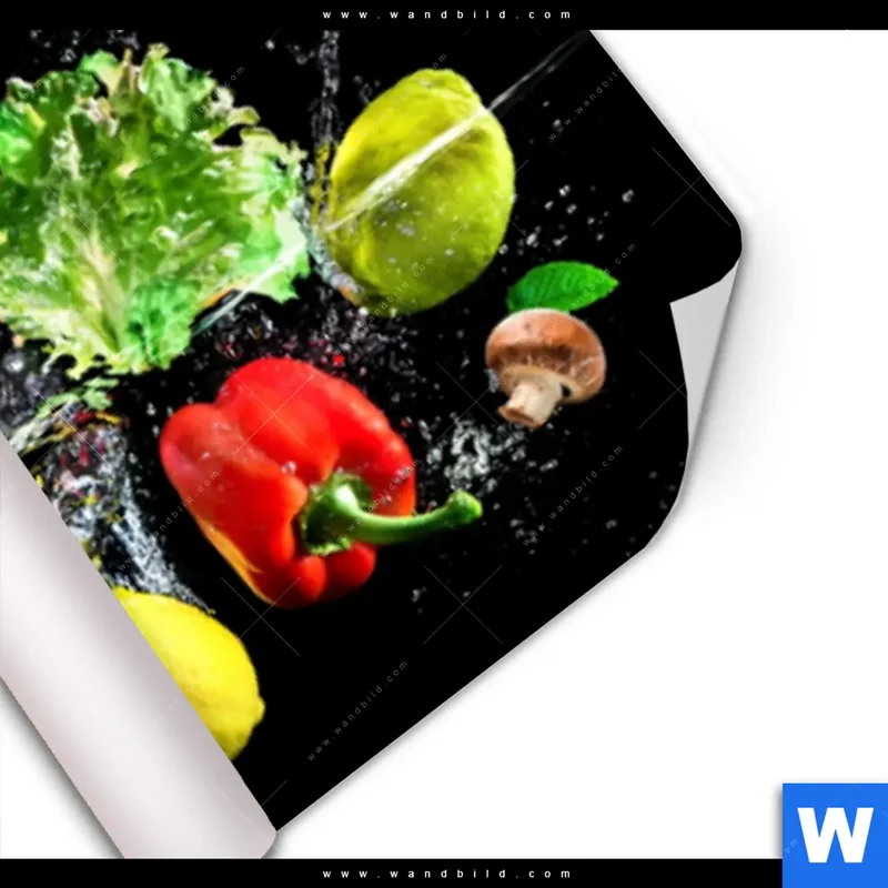 Poster | Obst & Gemüse - Splash-Moment | Panorama
