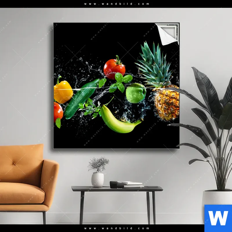 Spannbild | Obst & Gemüse - Splash-Moment | Quadrat