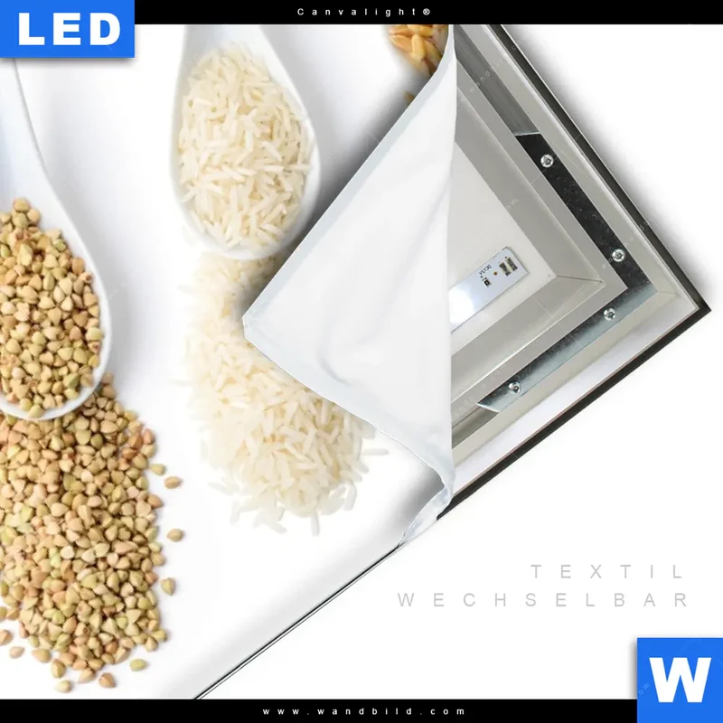 Canvalight® Leuchtbild | Vielfalt im Löffel | Quadrat