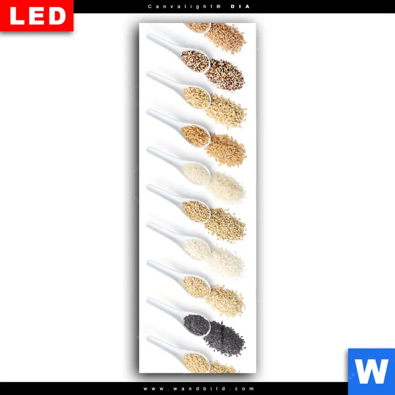 Wechselmotiv Acrylglas Canvalight® DIA | Vielfalt im Löffel | Schmal