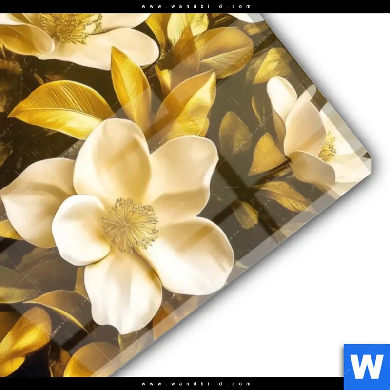 Acrylglasbild | Blütenbaum im Luxusdesign | Hochformat