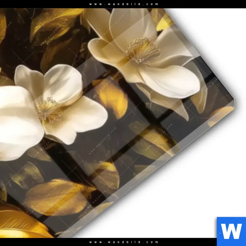 Acrylglasbild | Blütenbaum im Luxusdesign | Panorama