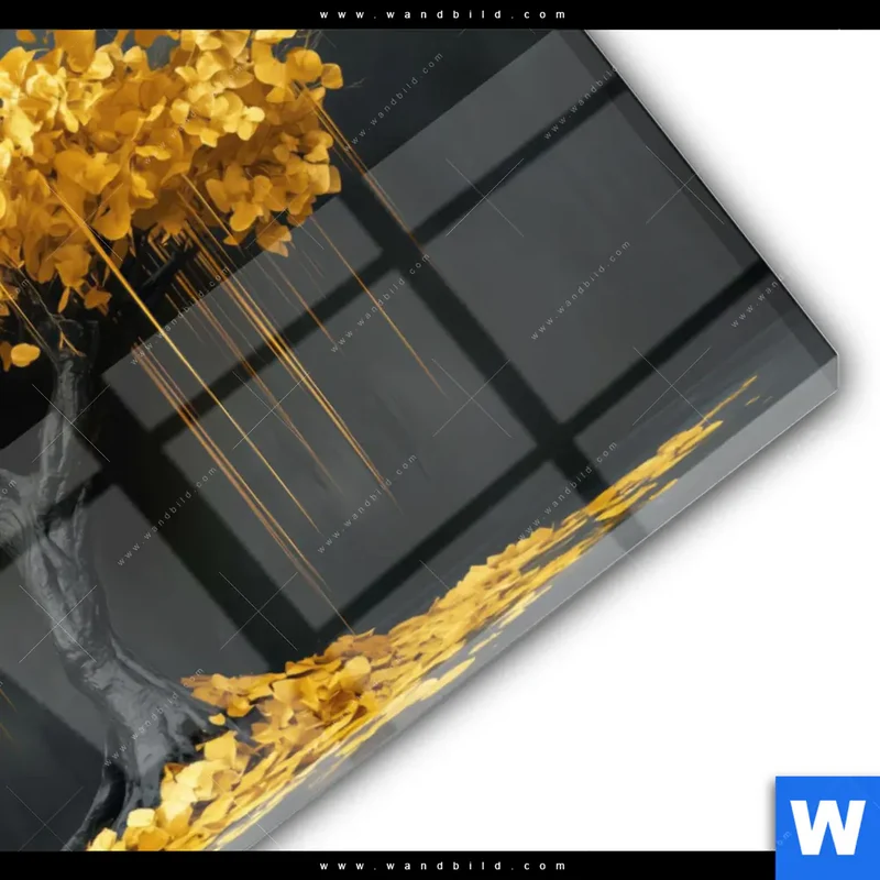 Acrylglasbild | Goldener Lebensbaum | Querformat