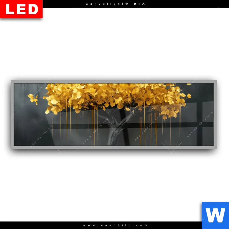 Leuchtbild Acrylglas Canvalight® DIA | Goldener Lebensbaum | Panorama