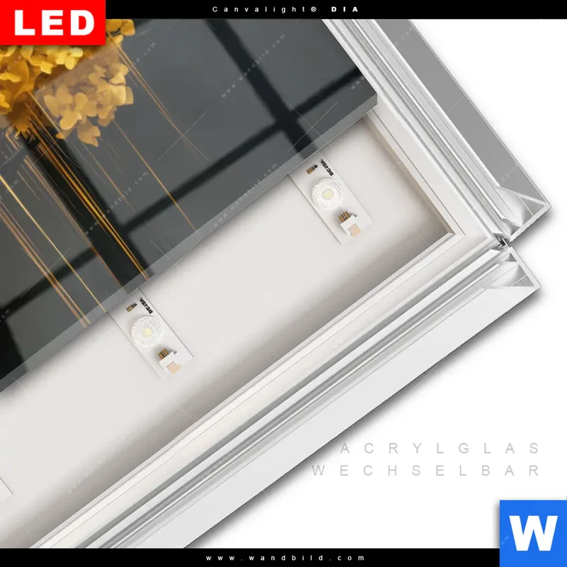 Leuchtbild Acrylglas Canvalight® DIA | Goldener Lebensbaum | Panorama