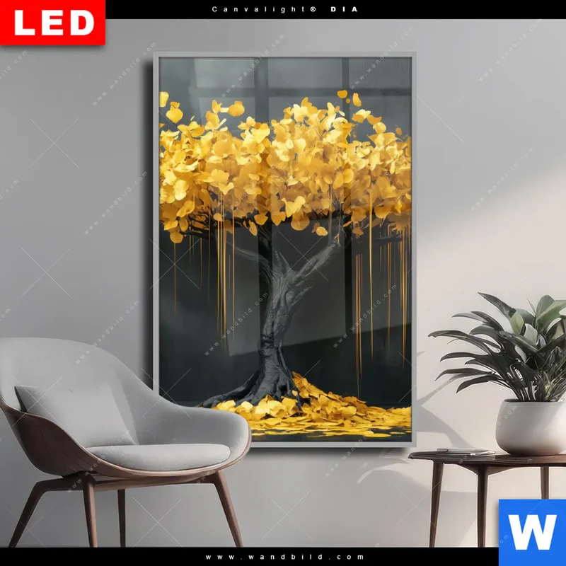 Wechselmotiv Acrylglas Canvalight® DIA | Goldener Lebensbaum | Hochformat