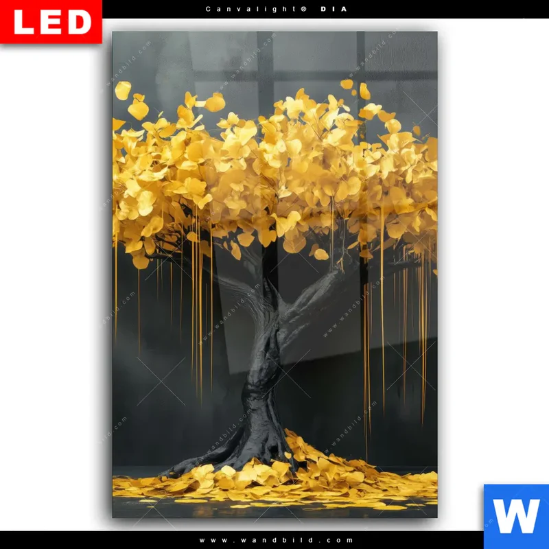 Wechselmotiv Acrylglas Canvalight® DIA | Goldener Lebensbaum | Hochformat
