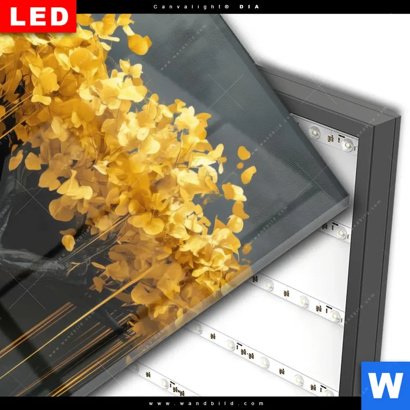 Wechselmotiv Acrylglas Canvalight® DIA | Goldener Lebensbaum | Hochformat