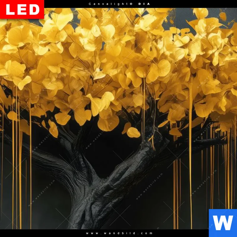 Wechselmotiv Acrylglas Canvalight® DIA | Goldener Lebensbaum | Hochformat