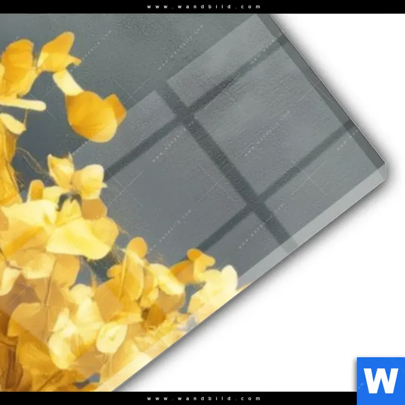 Acrylglasbild | Goldener Lebensbaum | Schmal